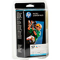 HP Ink No 57 + Photo Paper 10x15 60Sheet