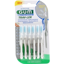 1 pack - GUM Travler Mellanrumsborste 2,0 6st/paket