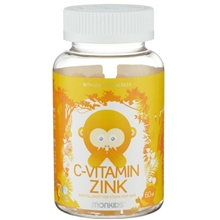 60 st - Monkids C-vitamin och Zink