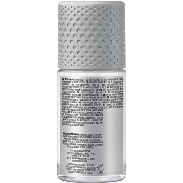 Adidas Fresh - 48H AntiPerspirant RollOn Deodorant (Bild 2 av 4)