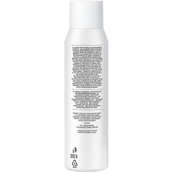Adidas Pro Invisible Woman - Deodorant Spray (Bild 2 av 2)