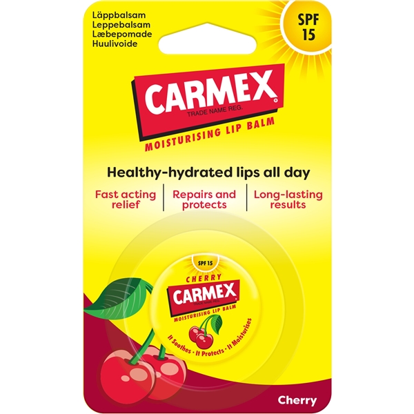 Carmex Cherry Lip Balm Jar Spf 15 (Bild 1 av 3)