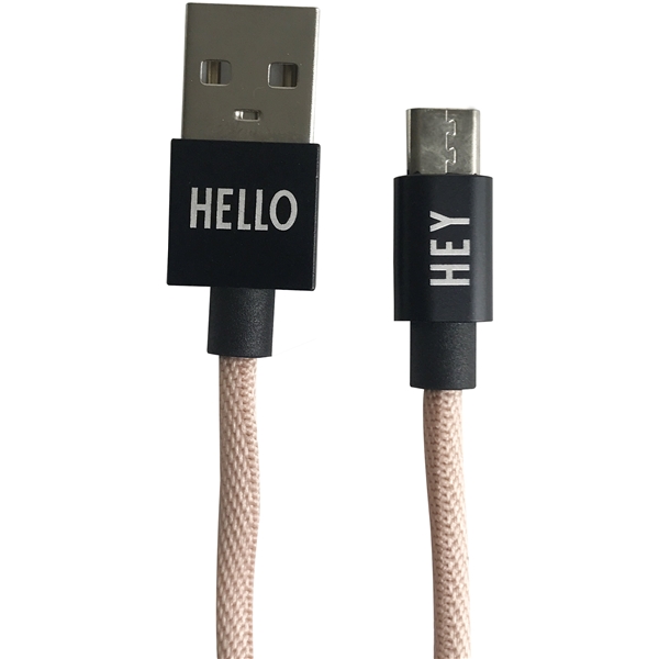 Design Letters Micro USB Cable 1 M Nude (Bild 1 av 2)