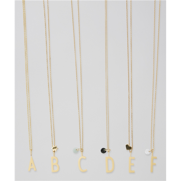 Design Letters Necklace Chain 45 cm Gold (Bild 2 av 2)