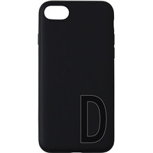 D - Design Letters Personal Cover iPhone Black A-Z