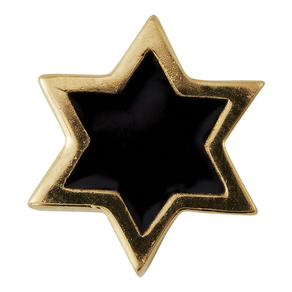 Design Letters Enamel Star Charm Gold Black (Bild 1 av 2)