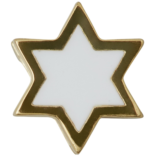 Design Letters Enamel Star Charm Gold White (Bild 1 av 2)