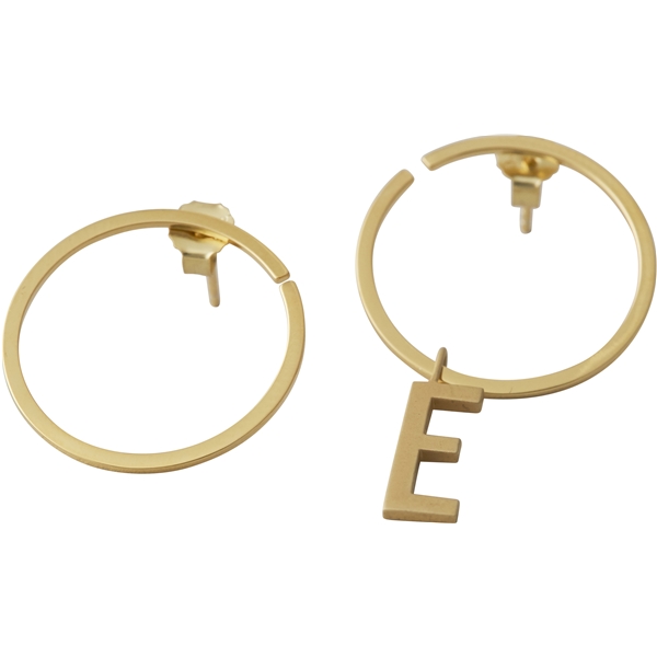 Design Letters Earring Hoops 24 mm Gold (Bild 2 av 3)