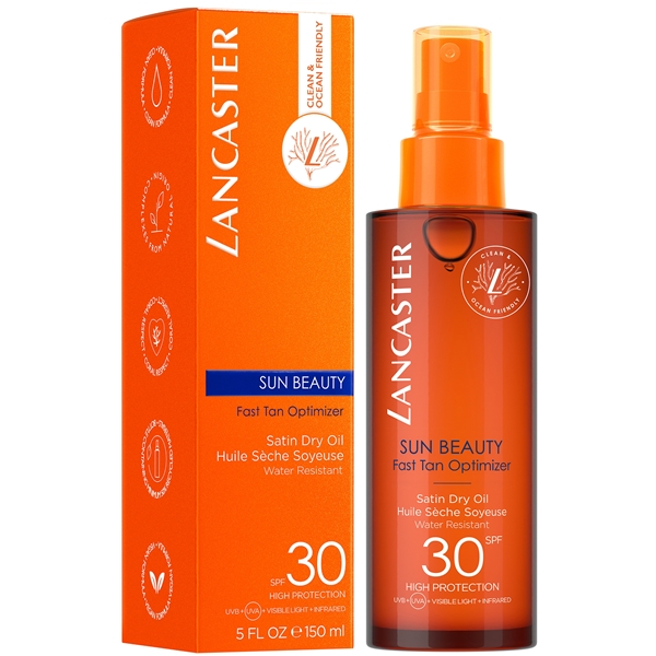 Lancaster SPF30 Sun Beauty Fast Tan Satin Dry Oil (Bild 2 av 5)