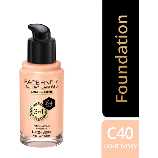 Facefinity All Day Flawless 3 in 1 Foundation (Bild 2 av 7)