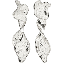 10211-6013 Compass Large Silver Plated Earrings