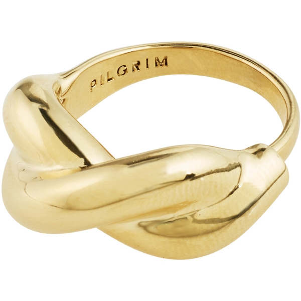 14214-2004 Belief Chunky Twist Ring Gold Plated (Bild 1 av 4)