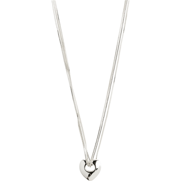12234-6001 WAVE Heart Necklace Silver Plated (Bild 1 av 7)