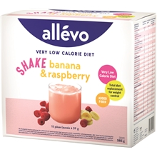 15 portioner - Banana-Raspberry - Allevo Shake VLCD