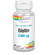 60 kapslar - Solaray Biotin
