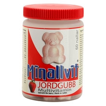 60 tabletter - Jordgubb - Minallvit