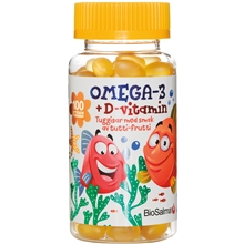 100 kapslar - Omega-3 + D-vitamin tuggisar barn