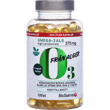 BioSalma Omega-3 av Alg 375mg DHA/EPA 120 kapslar