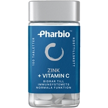 Pharbio Zink + C-vitamin 100 st