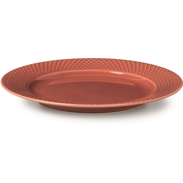 Lyngby Rhombe Tallrik Terracotta (Bild 2 av 3)