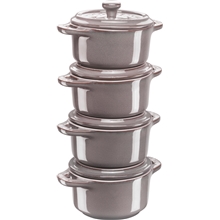 Ancient grey - Staub Mini Cocotte/grytset 10 cm 4-pack