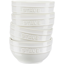 Ivory white - Staub Skålset 14 cm 4-pack