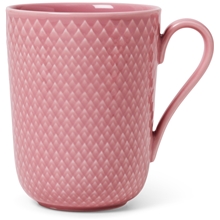 Lyngby Rhombe Color Mugg med handtag 33cl Rosa