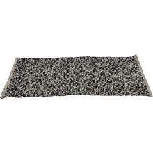 Matta - Basket Weave 52 x 130 cm. Svart/Vit
