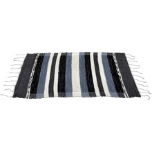 Matta - Randigt 60 x 130 cm. Svart/Vit