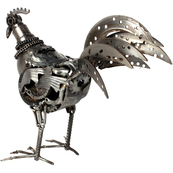 Metallskulptur Rooster (Bild 2 av 2)