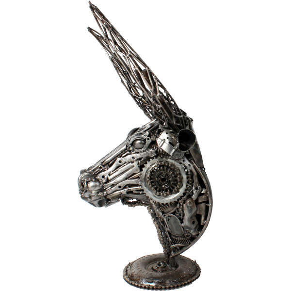 Metallskulptur Bull Head (Bild 3 av 3)