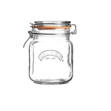 1 liter - Klar - Konserveringsburk med bygel
