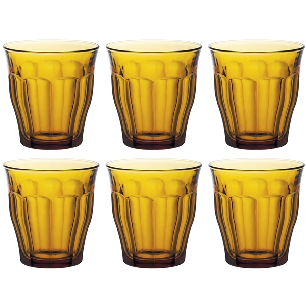 Duralex Dricksglas Picardie Amber 6-pack (Bild 1 av 2)