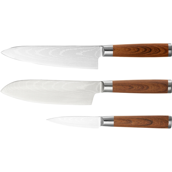 Yari knivset 3 knivar trähandtag (Bild 1 av 4)