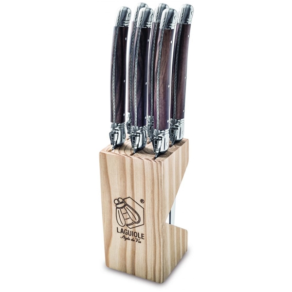 Grillknivar Laguiole Dark Wood 6-pack (Bild 1 av 9)