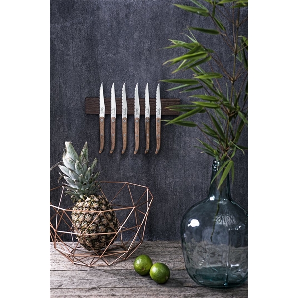 Grillknivar Laguiole Oak Wood tandad 6-pack (Bild 8 av 10)