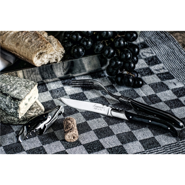 Grillknivar Laguiole Black Ebony slät 6-pack (Bild 6 av 8)