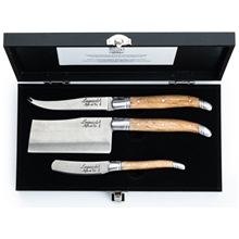 1 set - Ostknivar Laguiole Oak Wood Stonewash 3-pack