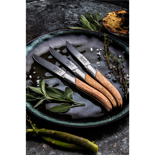 Grillknivar Laguiole Oak Wood Stonewash 6-pack (Bild 3 av 5)