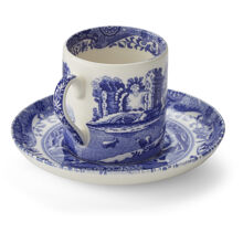 Blue Italian Espressokopp med fat