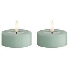 2 st/paket - Sage Green - LED Värmeljus 6cm