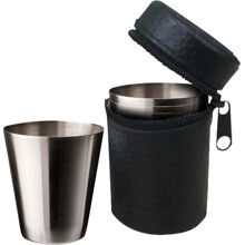 Benny Snapsmugg 4-pack i läder fodral 1 set