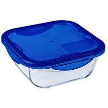 2 liter - Klar - Förvaringslåda i glas Cook&Go fyrkantig