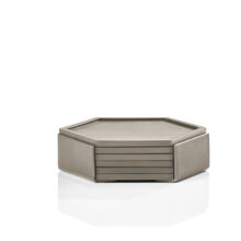 1 set - Taupe - Glasunderlägg Bold 6 st