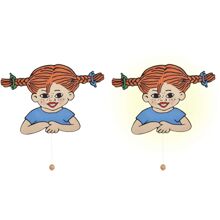 Pippi Vägglampa Porträtt