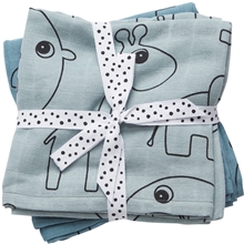 Blue - Done By Deer Burp Cloth 2-P Contour