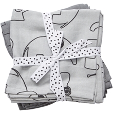 Grey - Done By Deer Burp Cloth 2-P Contour