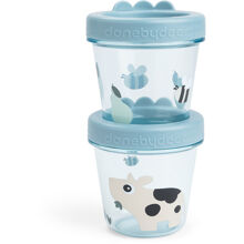 Done by Deer Container 2-p Tiny Farm Blue