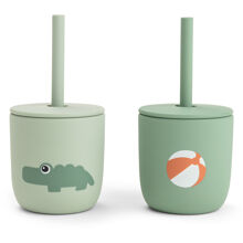 Playground - Done by Deer Silicone Straw Cup 2-p