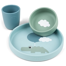 Done By Deer Dinner Set Happy Clouds Blue